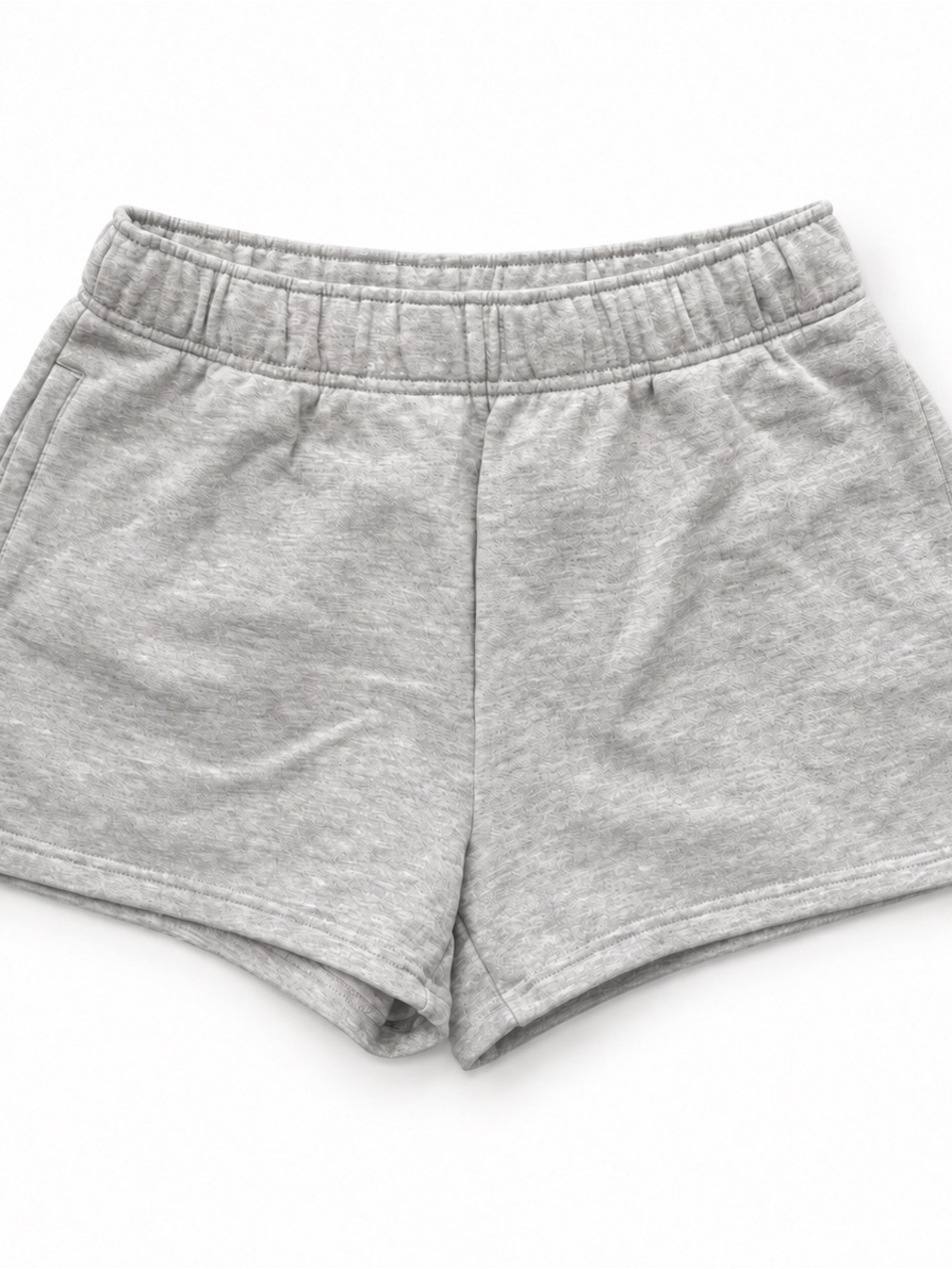 ALO Yoga Women's Light Gray Athletic Shorts - Elastic Waist